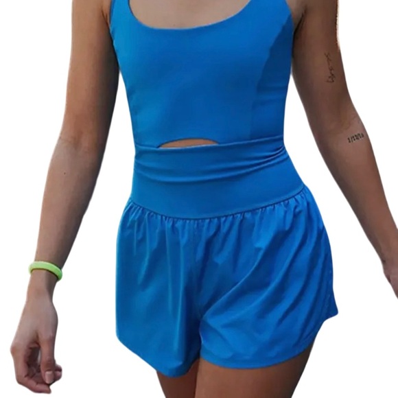 Summer Yoga Sportswear Plain One Piece Romper Ultimate Comfort - Picture 1 of 3
